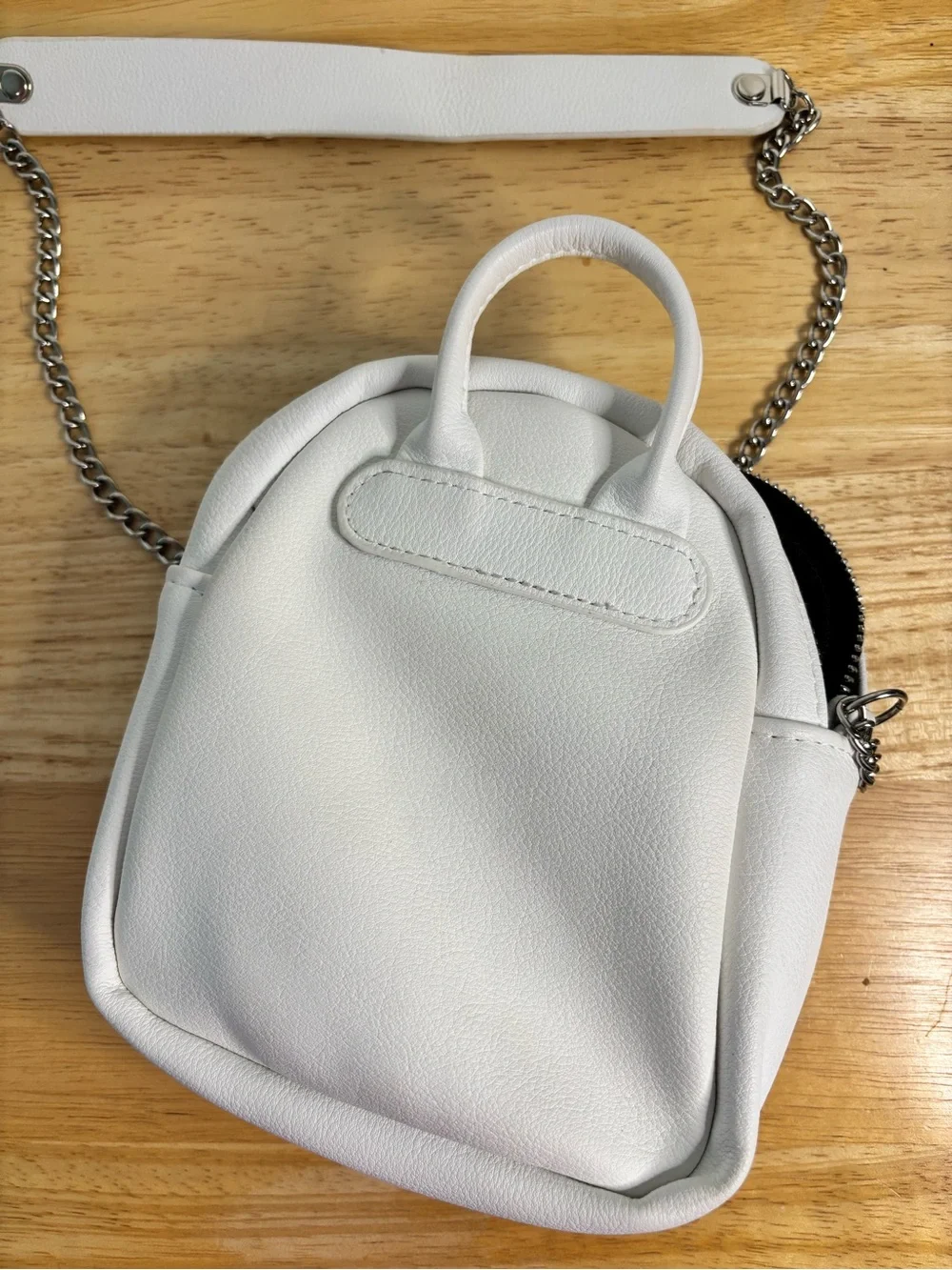 Red Quilted Bow Chain Crossbody with Claire’s White Mini Backpack Set